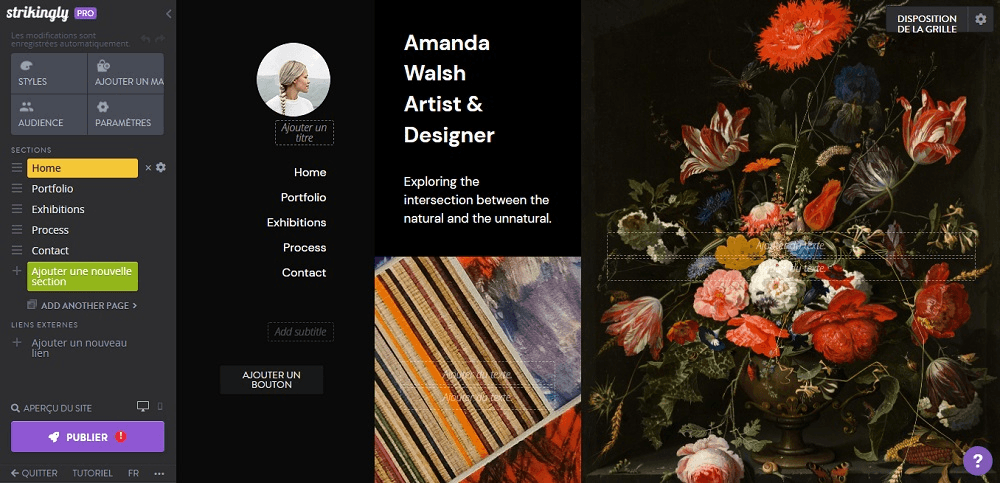 null Editeur Strikingly